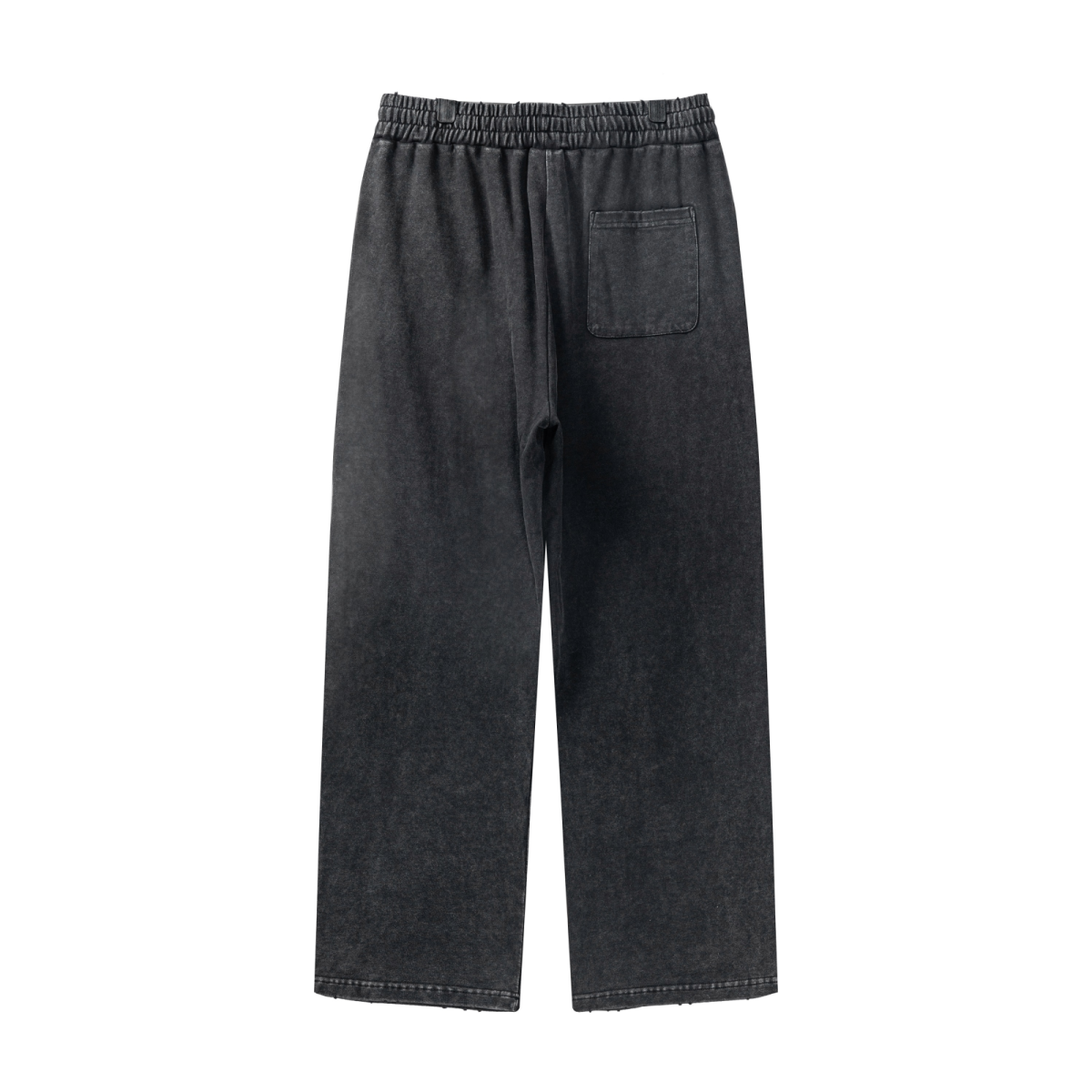 300GSM Unisex 100%Cotton Vintage Marled Loose Pants Snow Wash Grey