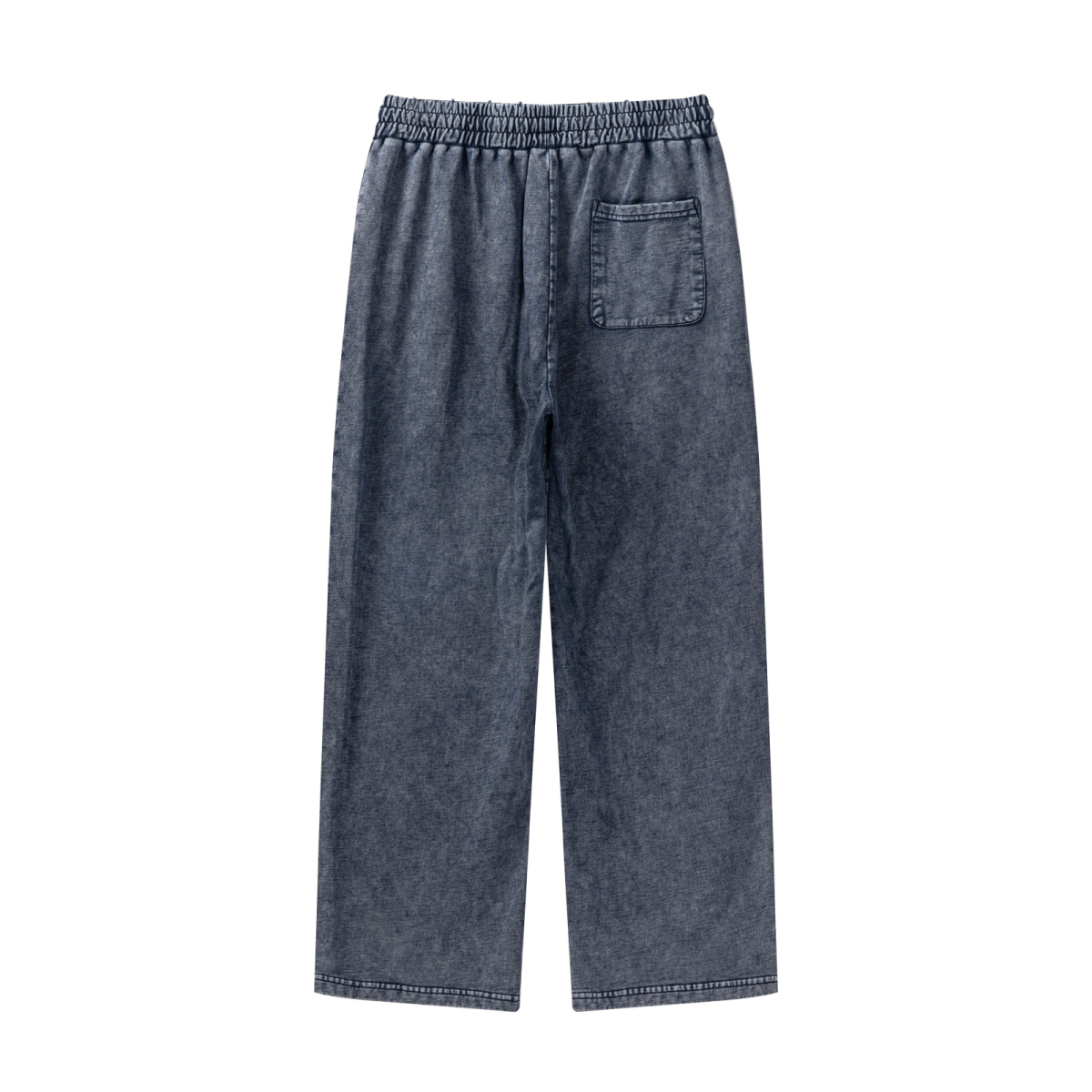 300GSM Unisex 100%Cotton Vintage Marled Loose Pants Royal Blue